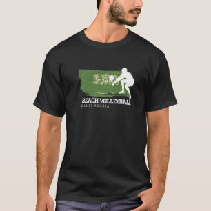 Beach Volleyball Saudi-Arabien Flag Liebe Volleyba T-Shirt