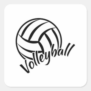 Beach Volleyball Spieler Volleyball Girl-Geschenk Quadratischer Aufkleber