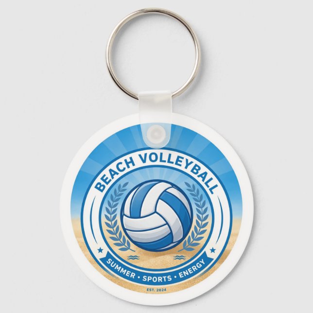 Beach Volleyball Summer Keychain Schlüsselanhänger (Vorderseite)