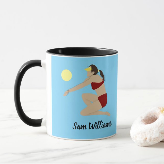 Beach Volleyball Tasse (Mit Donut)