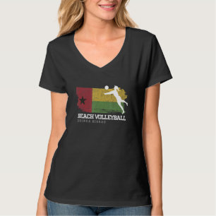 Beach Volleyball Womens Guinea Bissau Flag Volleyb T-Shirt
