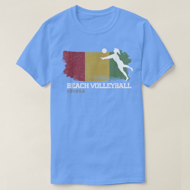 Beach Volleyball Womens Guinea Flag Volleyball Gir T-Shirt (Design vorne)