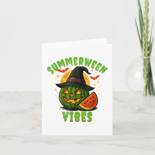 Beach Watermelon Summerween Vibes Hexen Halloween Karte