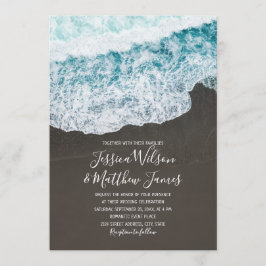 Beach Wave Ocean Destination Nautical Wedding Einladung