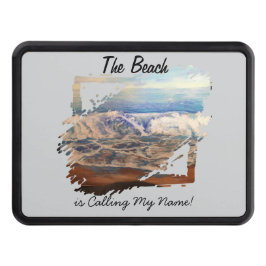 Beach Waves Blue Personalize Abschlepphaken Cover