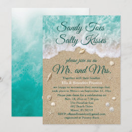 Beach Waves Post Wedding Reception Card Einladung