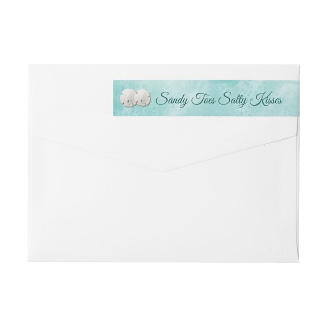 Beach Waves Sandy Toes Salty Kisses Address Label (Rückseite)