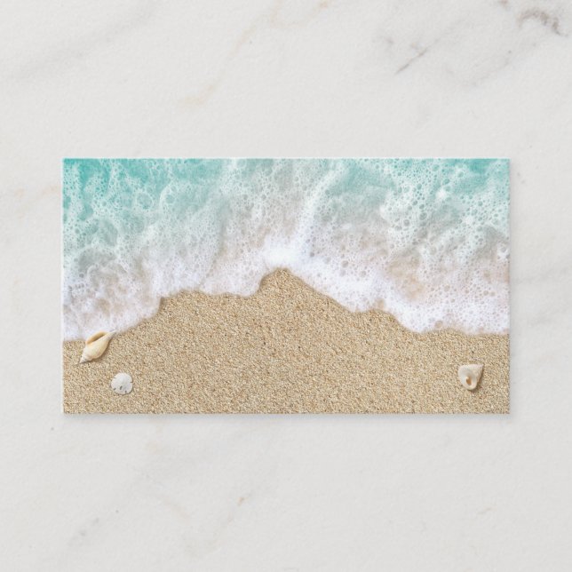 Beach Waves Sandy Toes Salty Kisses Business Card Visitenkarte (Vorderseite)