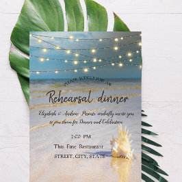 Beach Waves Seashell Probe Dinner Einladung