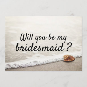 Beach Waves Wedding Bridesmaid Einladung