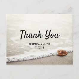 Beach Waves Wedding Danke Postkarte