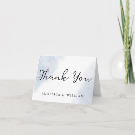 BEACH WEDD DANK KARTENDUSTRIE BLAUE WATERCOLOR DANKESKARTE