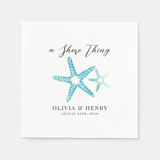 Beach Wedding "A Shore Thing" Starfish Serviette