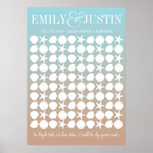 Beach Wedding Alternate Guestbook Poster 20x28
