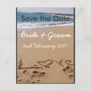 Beach Wedding - Ändern Sie die Farbe, um Ihr Thema Save The Date