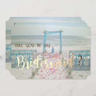 Beach Wedding Arbor Bridesmaid Card Einladung