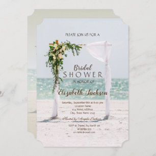 Beach Wedding Arbor Floral Brautparty Einladung