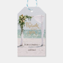 Beach Wedding Arbor Floral Vielen Dank Geschenkanhänger