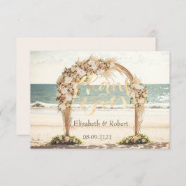 Beach Wedding Arbor Rose Dankeskarte