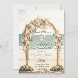 Beach Wedding Arbor Rose Einladung