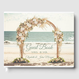 Beach Wedding Arbor Rose Gästebuch