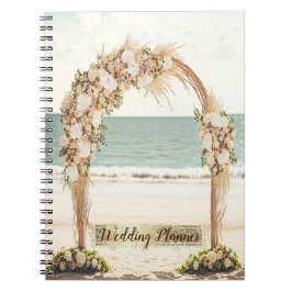 Beach Wedding Arbor Rose Lace Notizblock