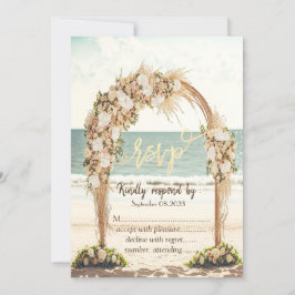 Beach Wedding Arbor Rose UAWG Einladung