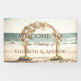 Beach Wedding Arbor Rosesl Wedding Banner