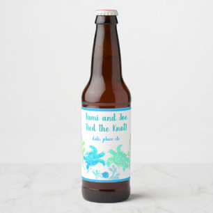 Beach Wedding Beer Flasche Label Bierflaschenetikett