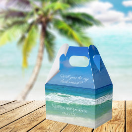 Beach Wedding Blue Waves werden Sie meine Bridesma Geschenkschachtel