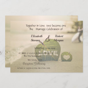 Beach Wedding Couple, Liebe Einladung