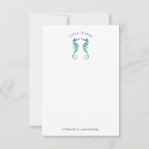 Beach Wedding danke Ihnen Cards Seepferde