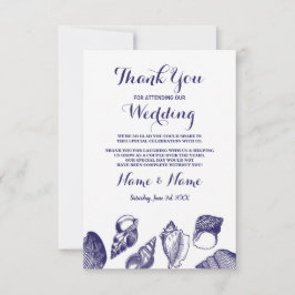 Beach Wedding danke You Card Muscheln Ocean Invite Einladung