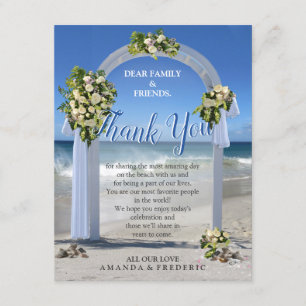 Beach Wedding Dankeschön Card Einladung