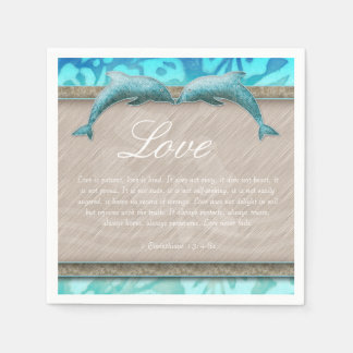 Beach Wedding Dolphin Luau Party Schöne Liebe Serviette