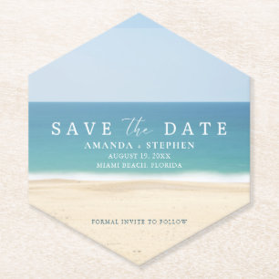 Beach Wedding Einzigartig Save the Date Untersetzer