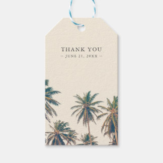 Beach Wedding Empfang Palm Tree Personalisiert Geschenkanhänger
