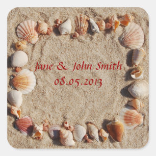 Beach Wedding Favor Stickers