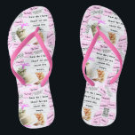 Beach Wedding Flip Flops Pink & White<br><div class="desc">Strandhochzeit Flip Flops Pink & White für Braut,  Trauzeugin oder Brautmädchen. Großes Brautparty für eine Braut.</div>