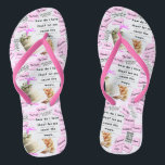 Beach Wedding Flip Flops Pink & White<br><div class="desc">Strandhochzeit Flip Flops Pink & White für Braut,  Trauzeugin oder Brautmädchen. Großes Brautparty für eine Braut.</div>