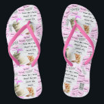 Beach Wedding Flip Flops Rosa & Weiß<br><div class="desc">Beach Hochzeit Flip Flops Rosa & Weiß für Braut,  Trauzeugin oder Brautmädchen. Großes Brautparty für eine Braut.</div>