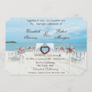 Beach Wedding Floral Arbour Einladung