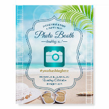 Beach Wedding Foto Booth Hat Sandals Filmkamera