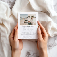 Beach Wedding Foto Danke Karte