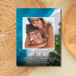 Beach Wedding Foto Save the Date Ankündigungspostkarte