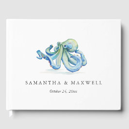 Beach Wedding Gästebuch Wasserfarbe Oktopus