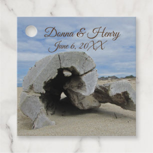 Beach Wedding Gefallen Driftwood Foto Vielen Dank Geschenkanhänger