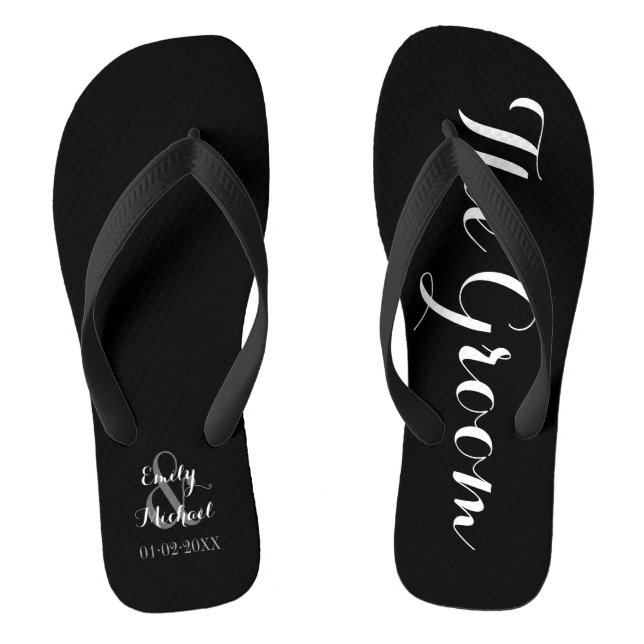 Beach Wedding Groom Flip Flops (Fußbett)