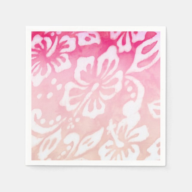 Beach Wedding Hibiskus Blume Luau Party Liebe Serviette (Vorderseite)