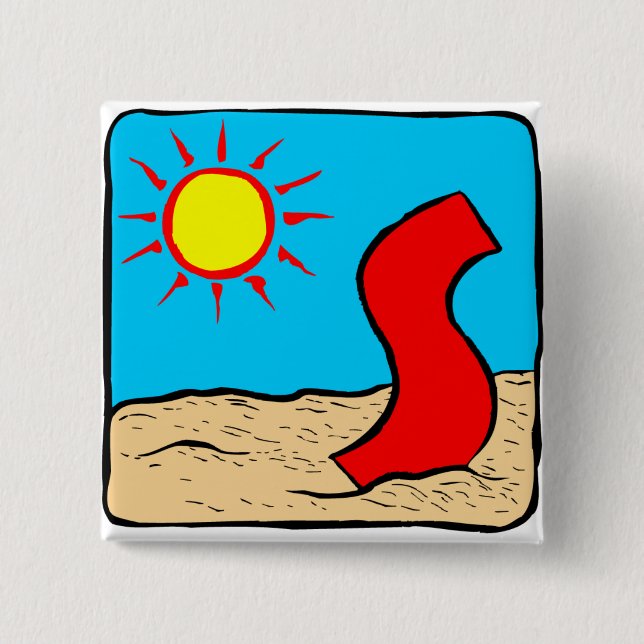 Beach Wedding Ideas Letter S Button (Vorderseite)